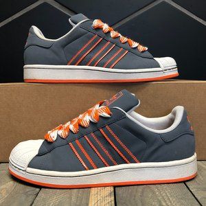 Adidas Superstar Shell Toe Grey Orange Size 5.5